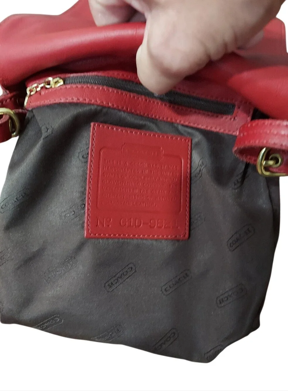 Coach Legacy Vintage Red Small Flap Crossbody With Brass No. 9821 Like New